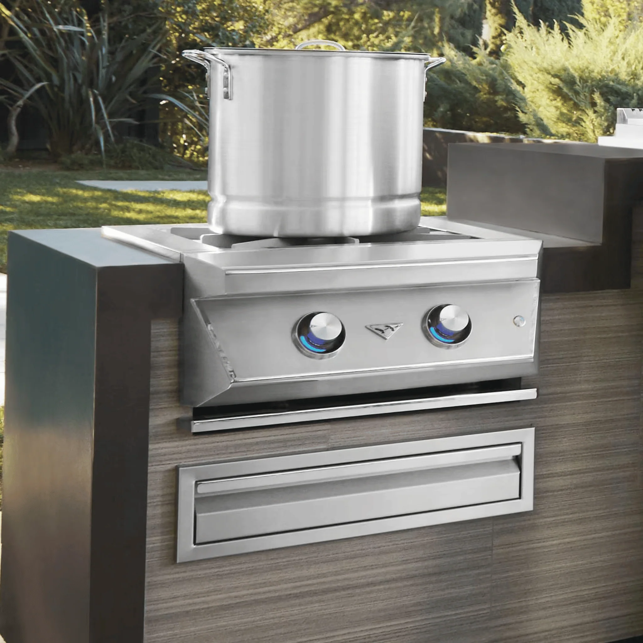 Twin Eagles Built-In Gas Power Burner with Reversible Heavy Duty Grate & Stainless Steel Lid - Image 4