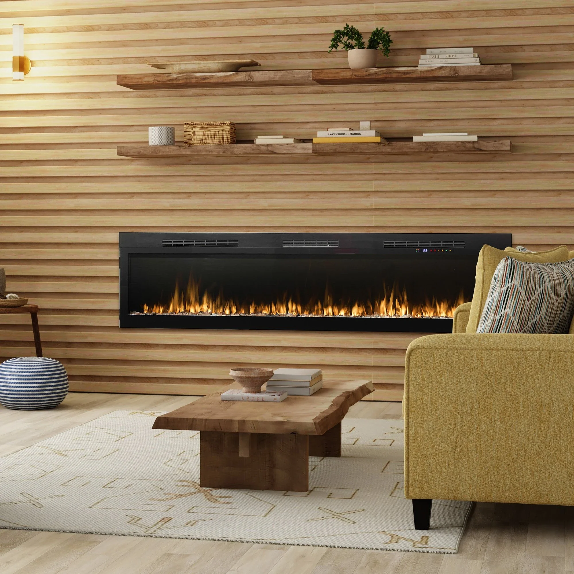 Vital Sense 74 Inch Linear Electric Fireplace - Image 5