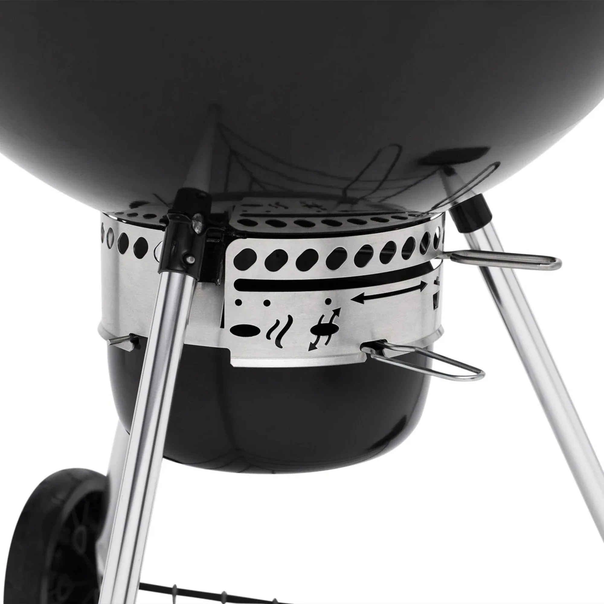 Weber Master Touch 26-Inch Charcoal Grill w/ Gourmet BBQ System Cooking Grate - Black - Image 6