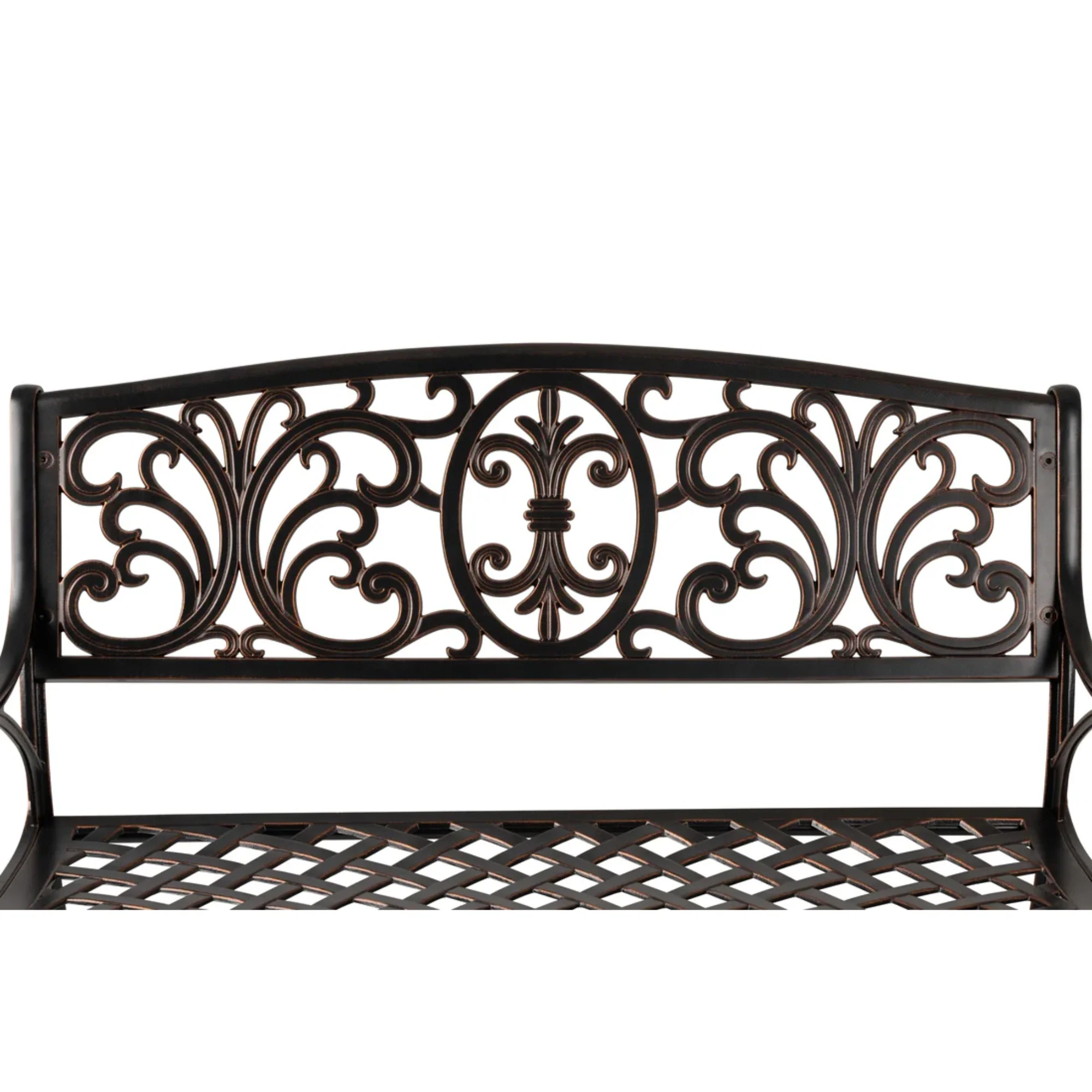 Well Traveled Living Decatur Aluminum Patio Bench in Antique Bronze - Image 5