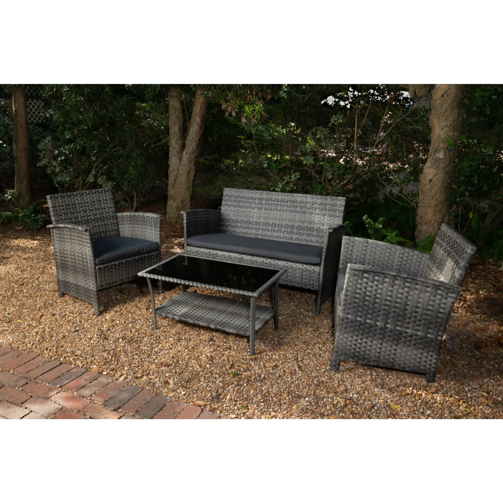 Well Traveled Living Jareth Wicker Patio Set - Image 4