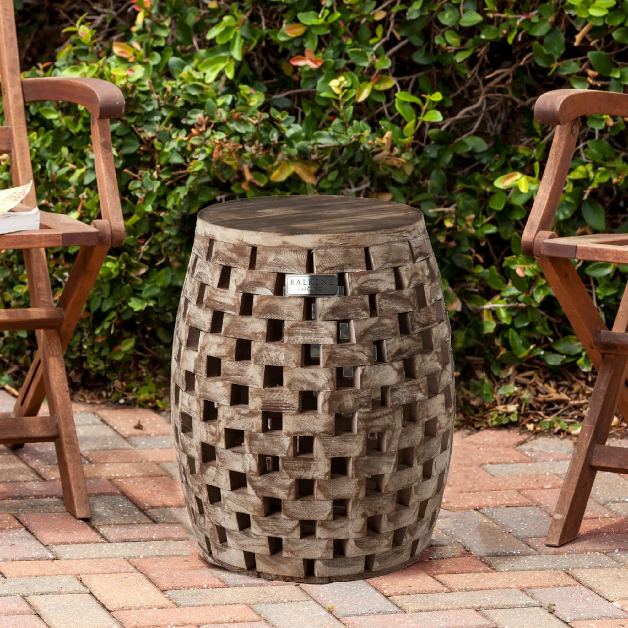 Well Traveled Living Maya Oval Garden Stool - Image 4