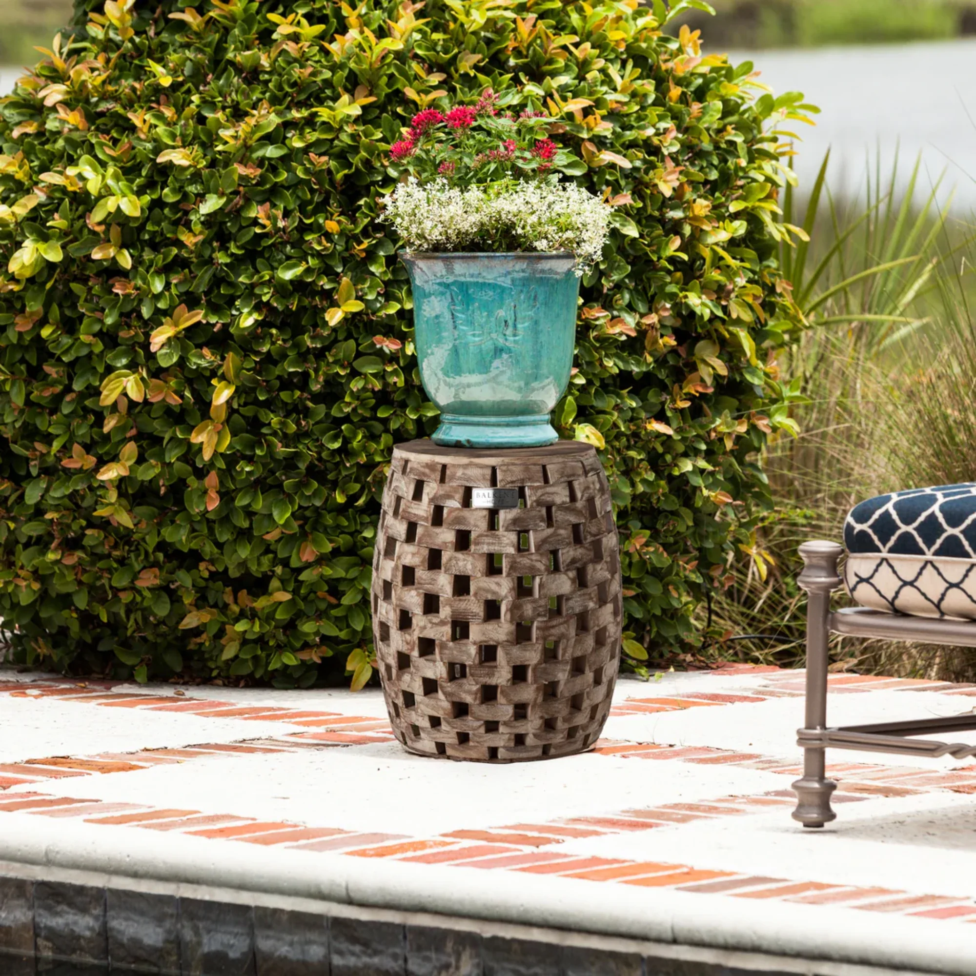 Well Traveled Living Maya Oval Garden Stool - Image 6