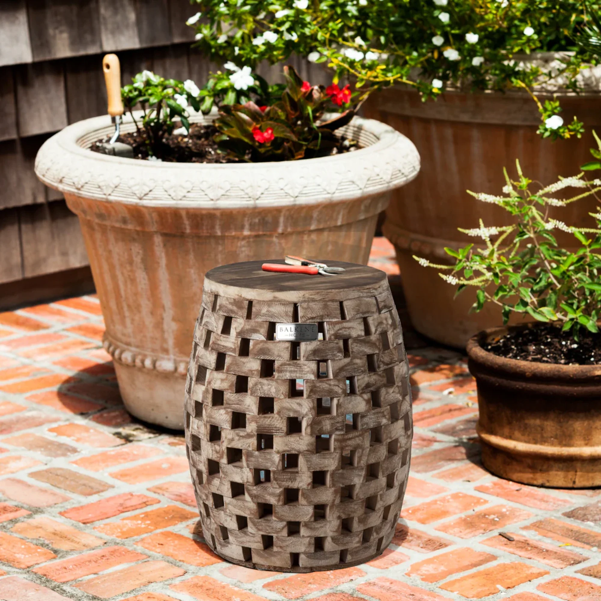 Well Traveled Living Maya Oval Garden Stool - Image 7