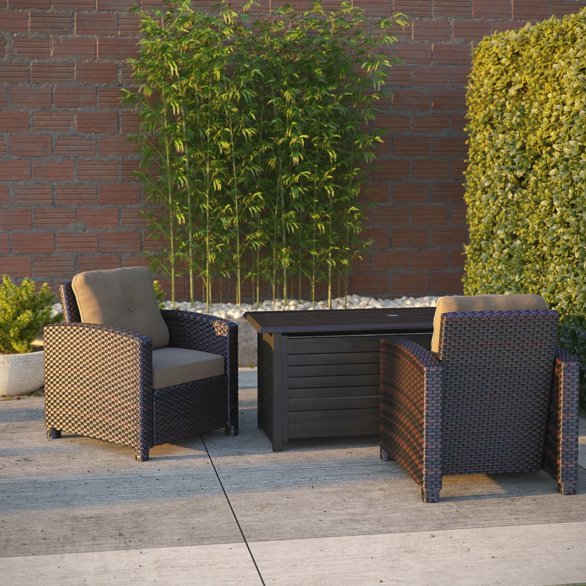 Well Traveled Living Miles Club Chair in Mocha Wicker - Image 4