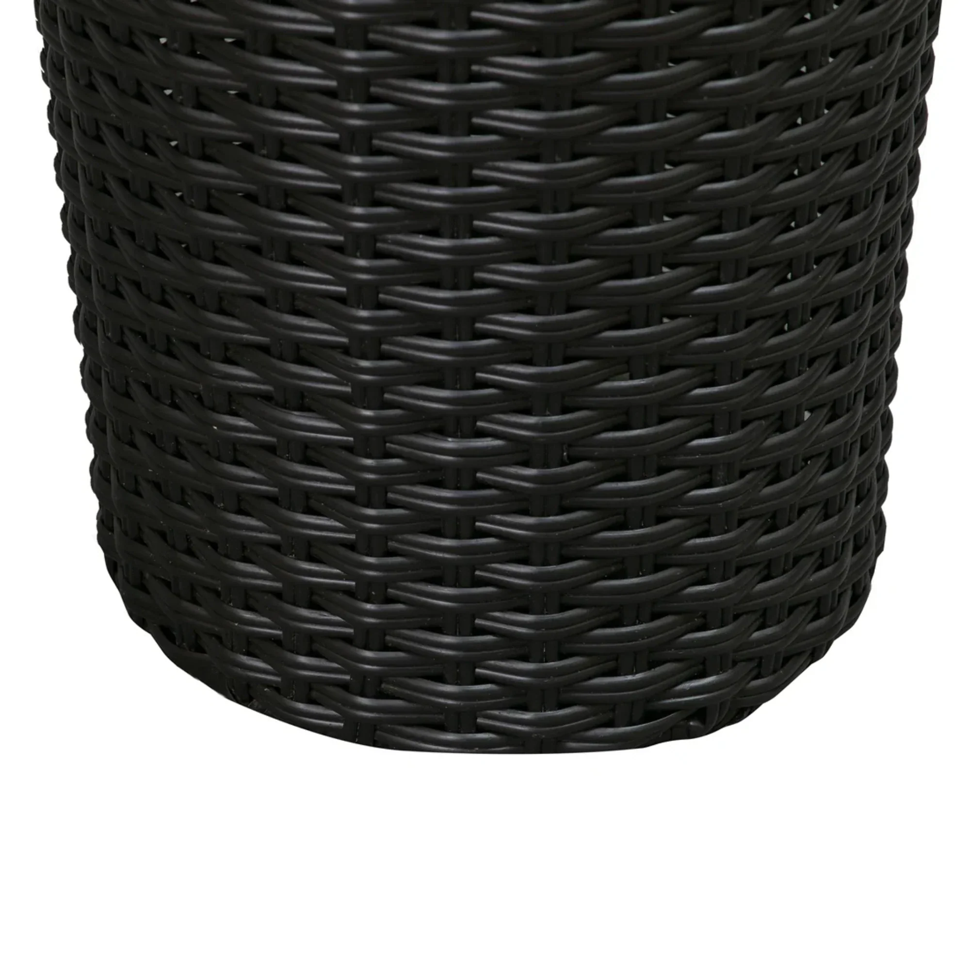 Well Traveled Living Noah Round Wicker Planter 2-piece Set in Black - Image 5