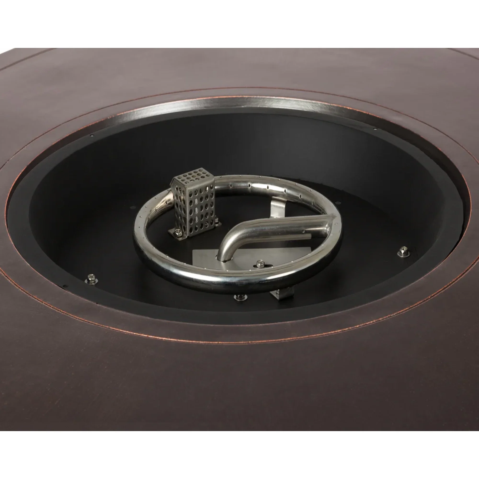 Well Traveled Living Perissa Woven Round Aluminum Propane Fire Pit - Image 4