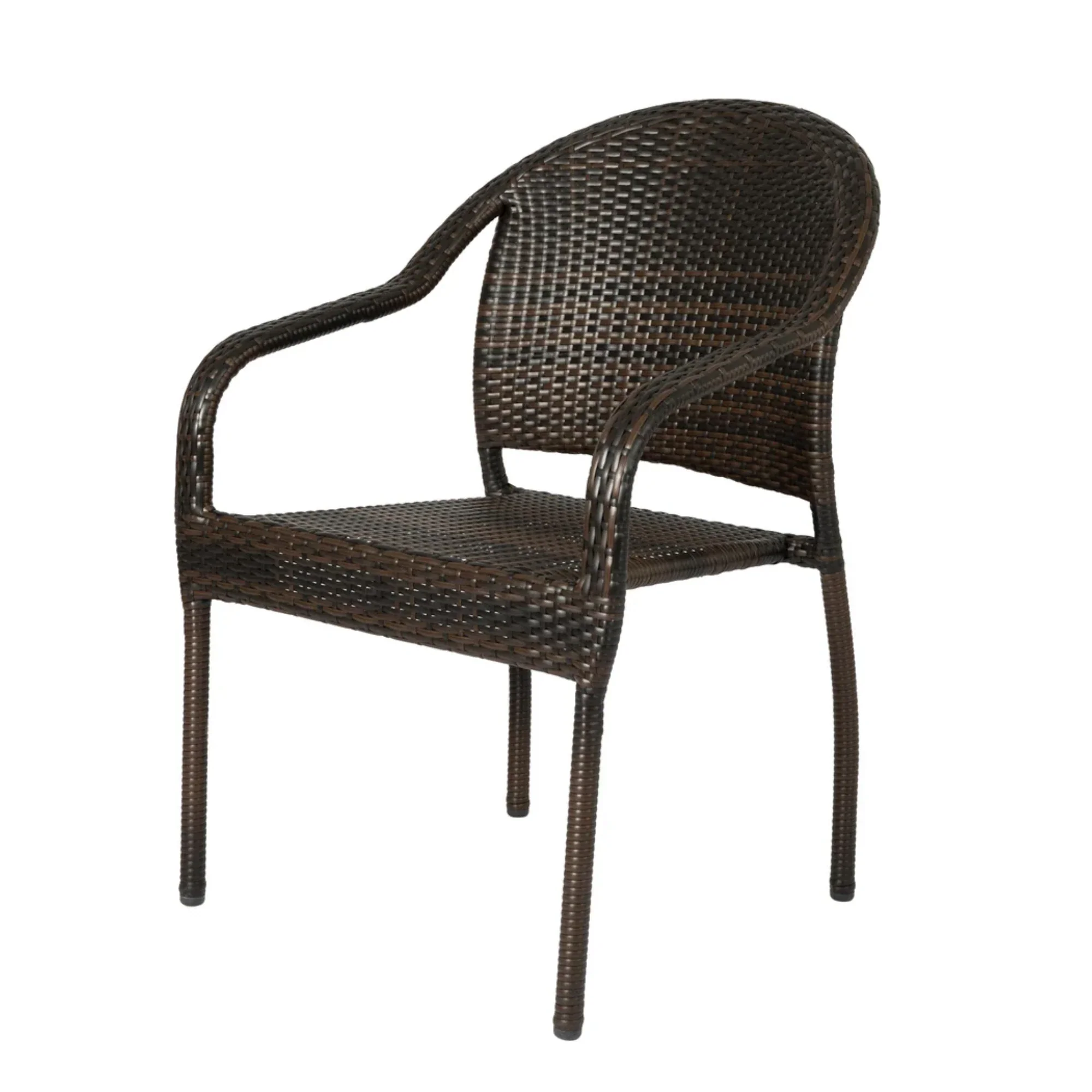 Well Traveled Living Rhodos Café Chair in Mocha All-weather Wicker Set