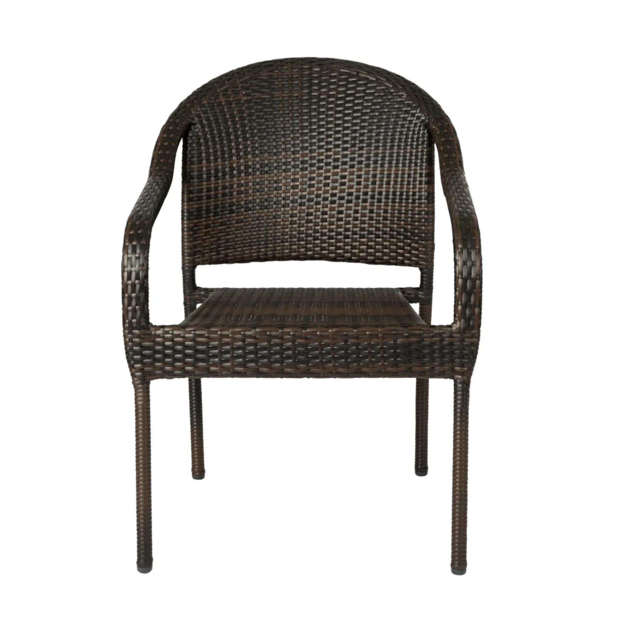 Well Traveled Living Rhodos Café Chair in Mocha All-weather Wicker Set - Image 2
