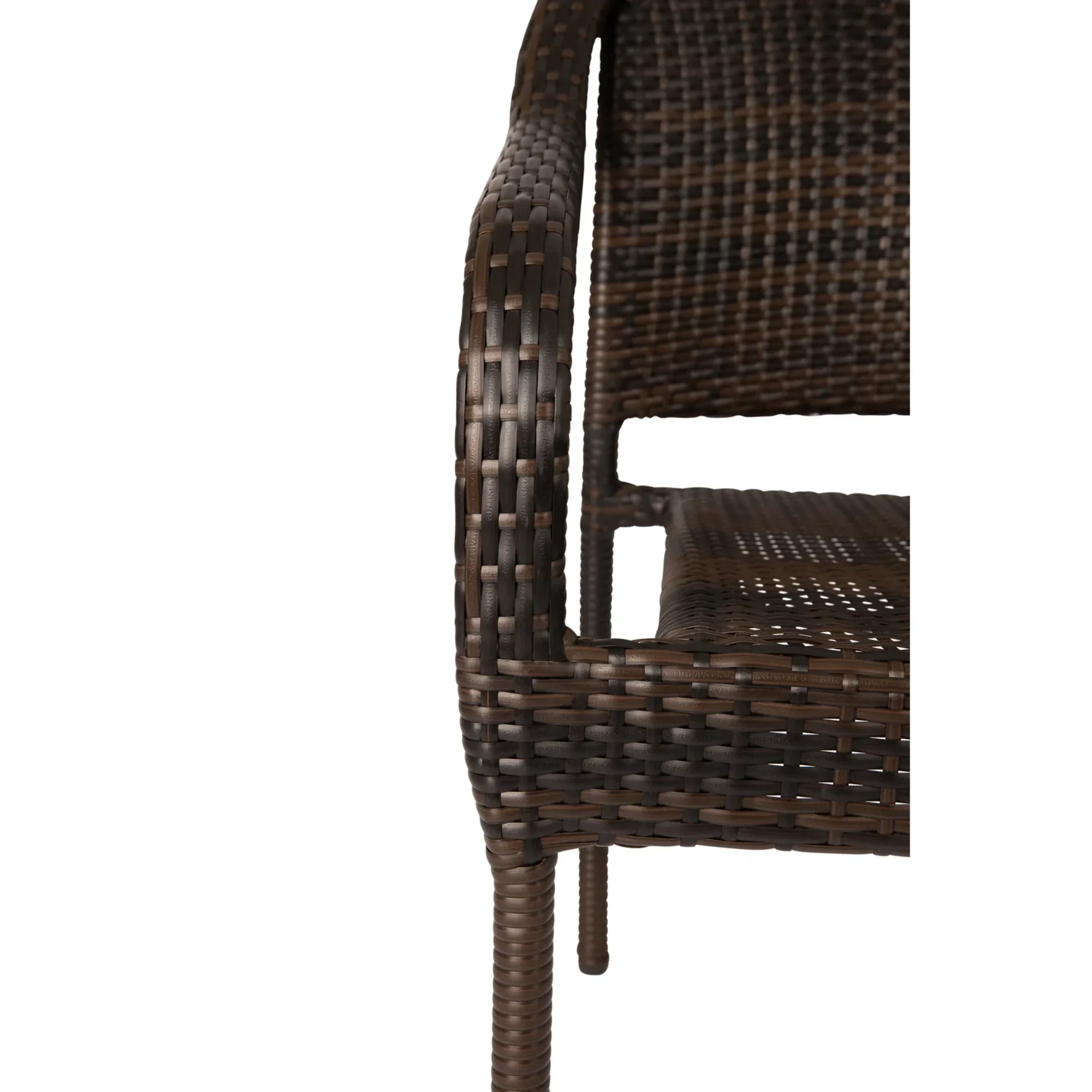 Well Traveled Living Rhodos Café Chair in Mocha All-weather Wicker Set - Image 3