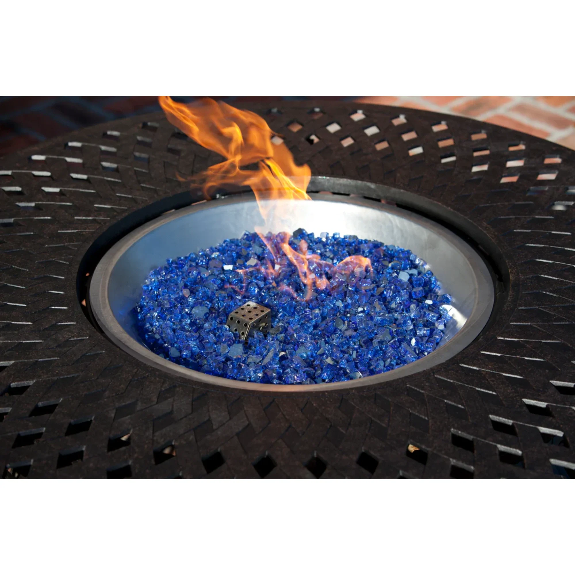 Well Traveled Living Sapphire Blue Reflective Fire Glass - Image 4