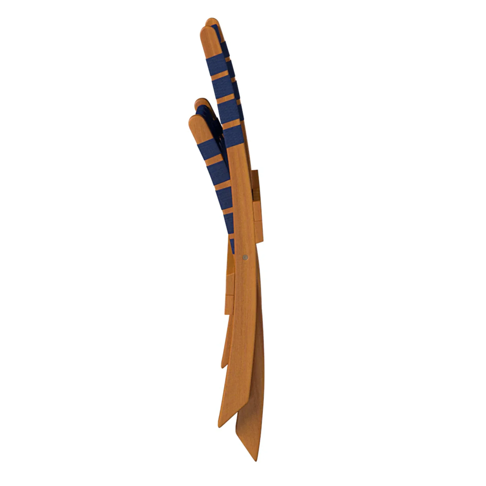 Well Traveled Living Sava Folding Chair in Navy Blue Webbing - Image 6