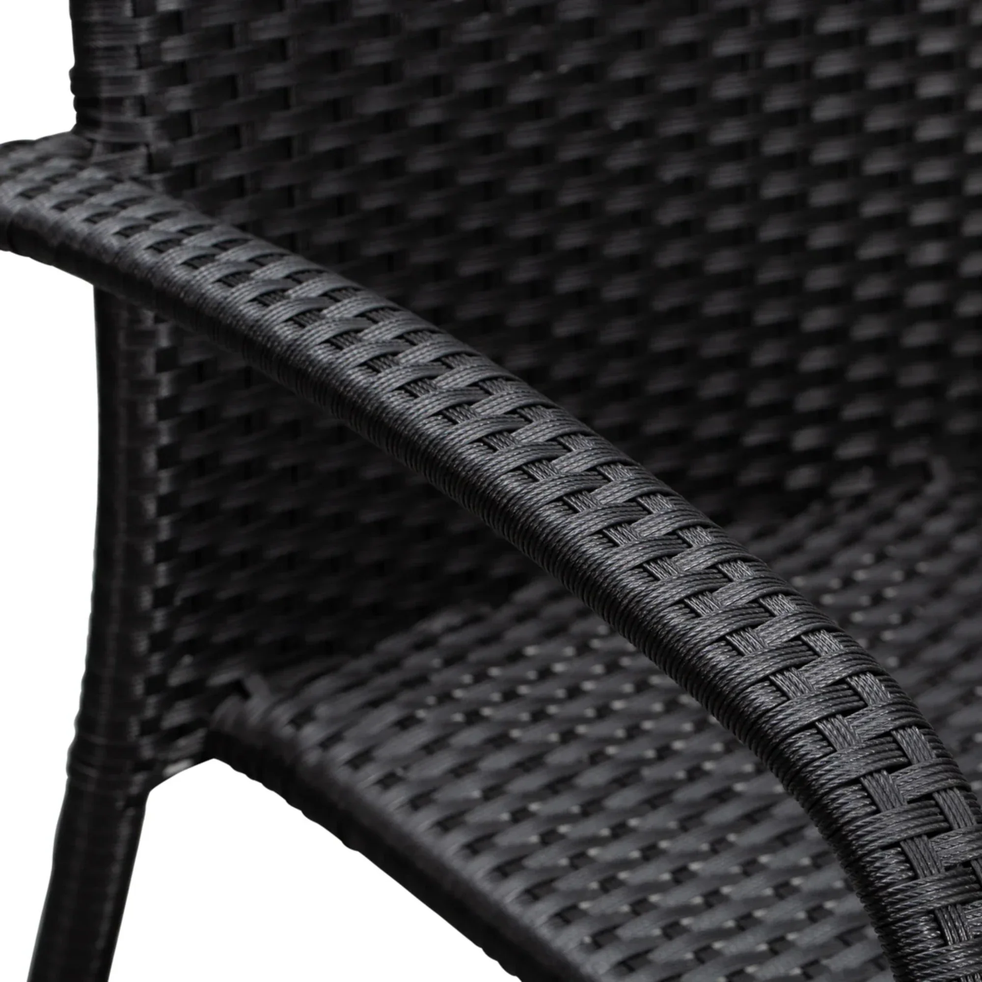 Well Traveled Living Set of 4 Black Morgan Outdoor Wicker Chairs - Image 6