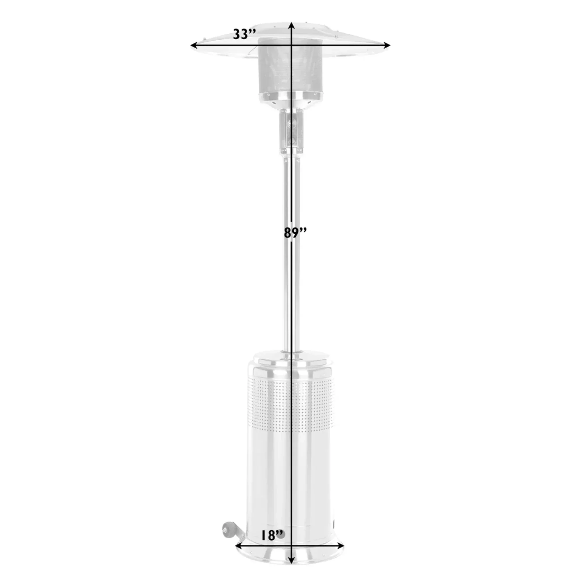 Well Traveled Living Stainless Steel Pro Series Propane Patio Heater - Image 7
