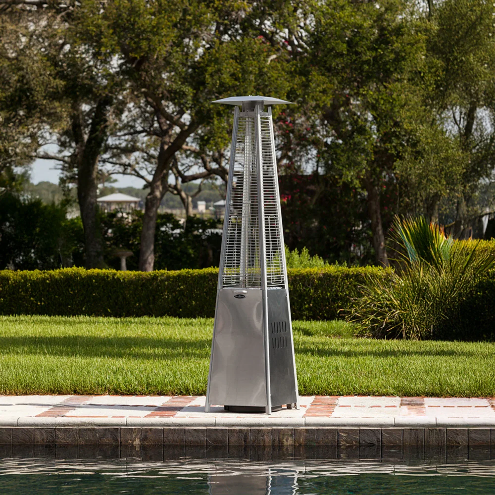 Well Traveled Living Stainless Steel Propane Pyramid Flame Heater - Image 3