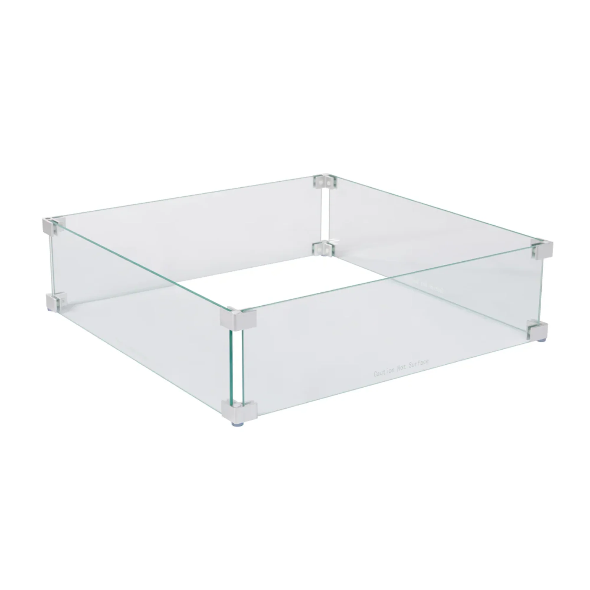 Well Traveled Living Tempered Glass Wind Guard for Square Fire Pits