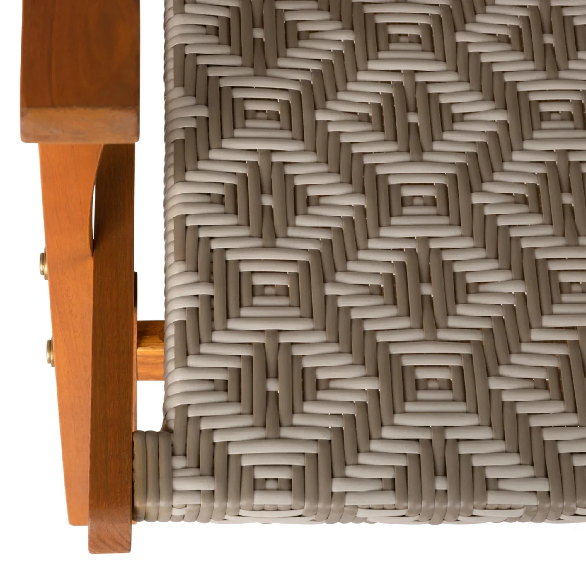 Well Traveled Living Vega Natural Stain Outdoor Chair in Diamond-Weave Wicker - Image 6