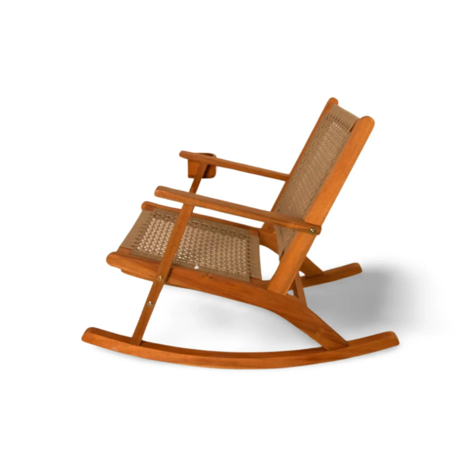 Well Traveled Living Vega Outdoor Rocking Chair with Beverage Holder - Image 2