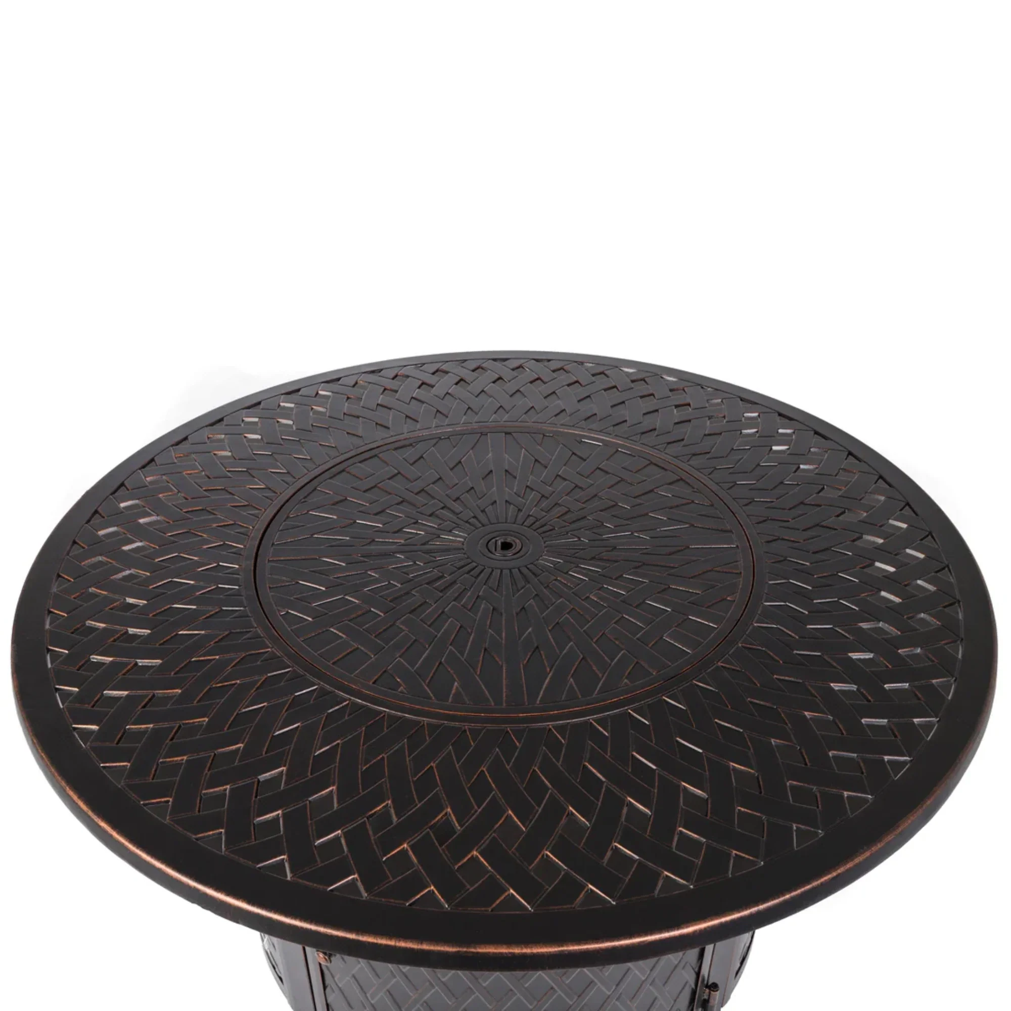 Well Traveled Living Verona Aluminum Round Propane Fire Pit - Image 3