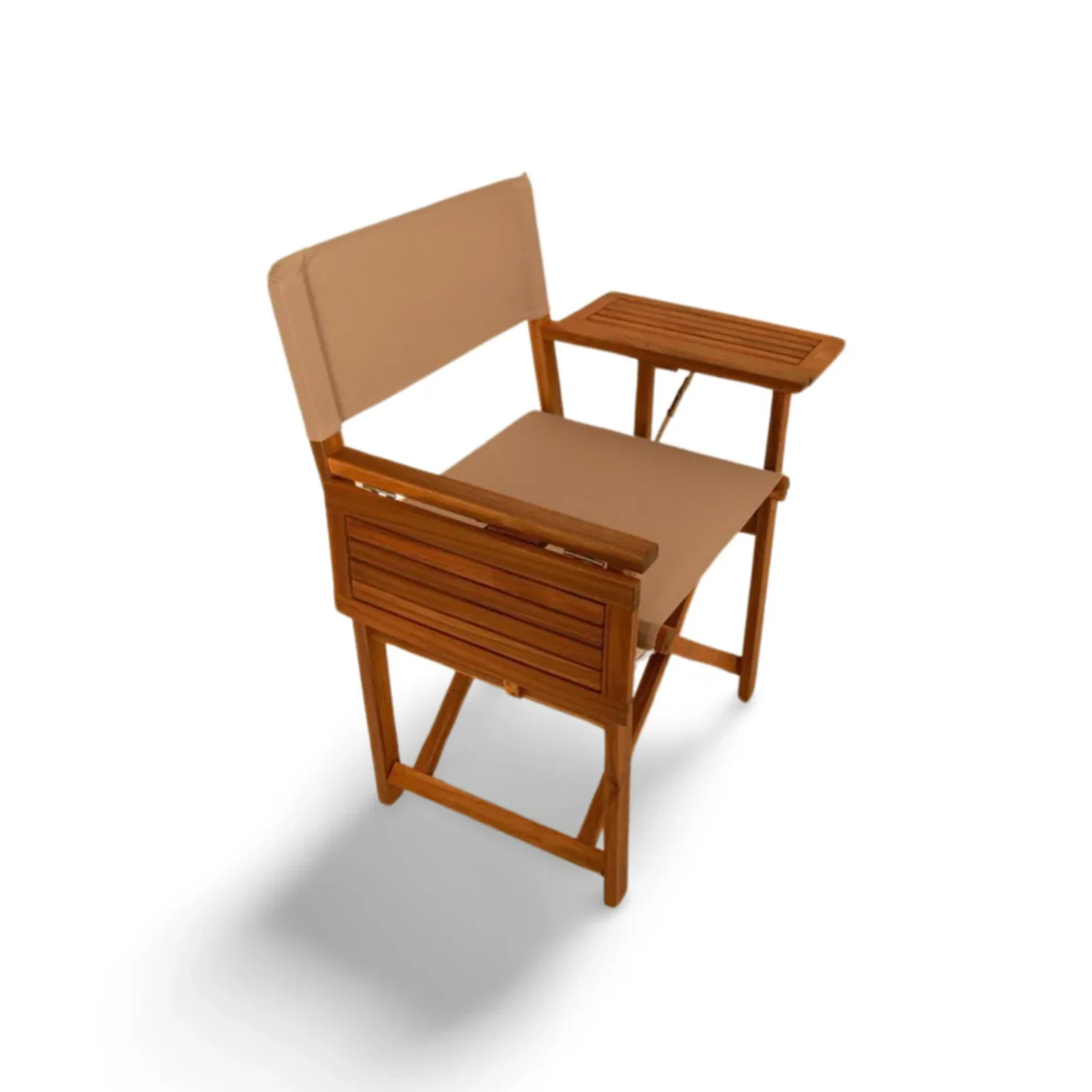 Well Traveled Living Walker Outdoor Folding Directors Chair w/ Side Tables - Image 2