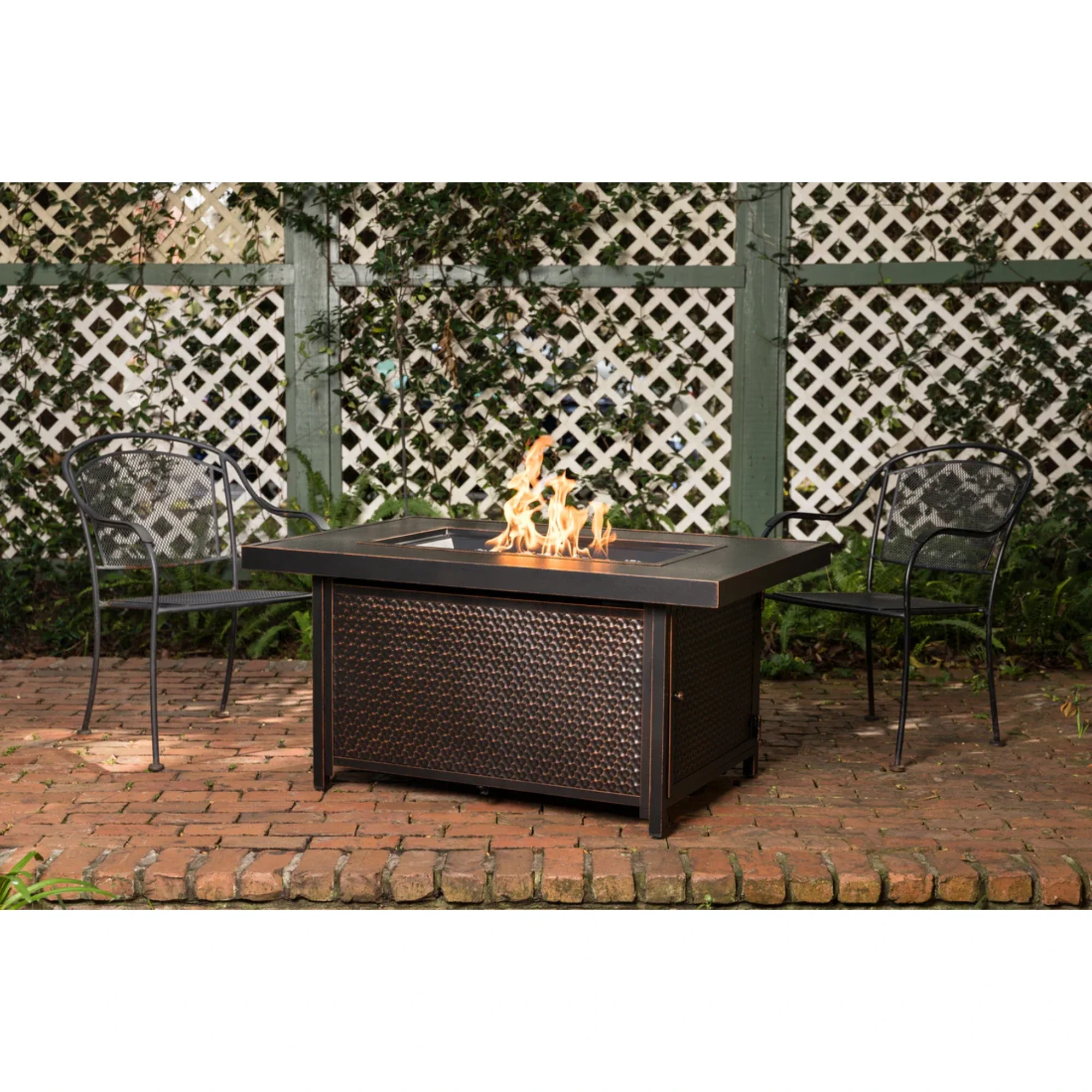 Well Traveled Living Weyland Rectangle Aluminum Propane Fire Pit - Image 6