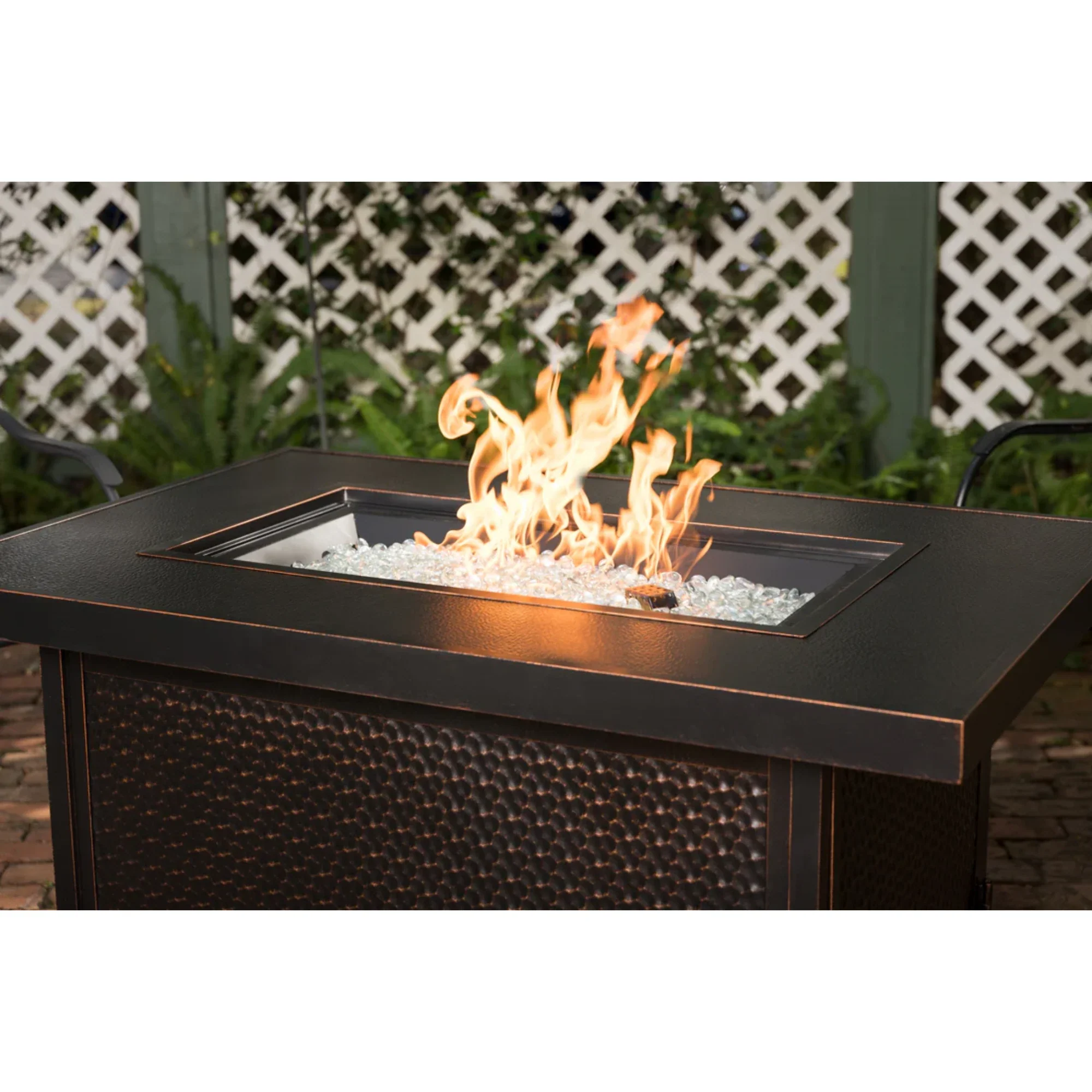 Well Traveled Living Weyland Rectangle Aluminum Propane Fire Pit - Image 7
